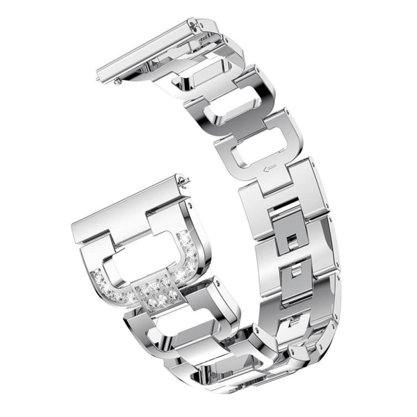 Generic Samsung Galaxy Watch (42mm) D-formet Urrem I Rustfrit Stål - Søl Silver Grey