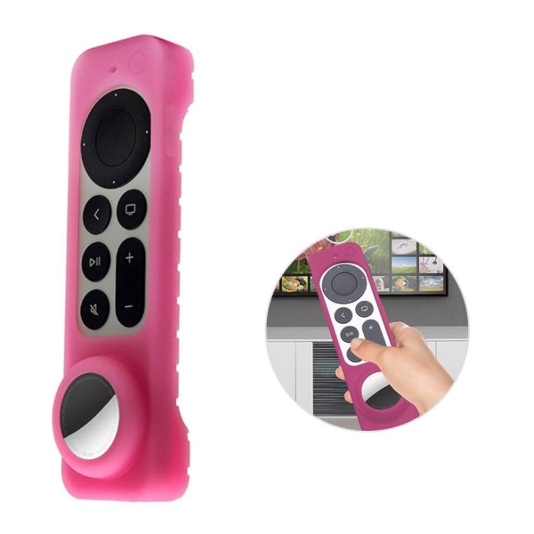 Generic 2-in-1 Remote Controller Silicone Cover Apple Tv 4k (2021) - Lum Pink