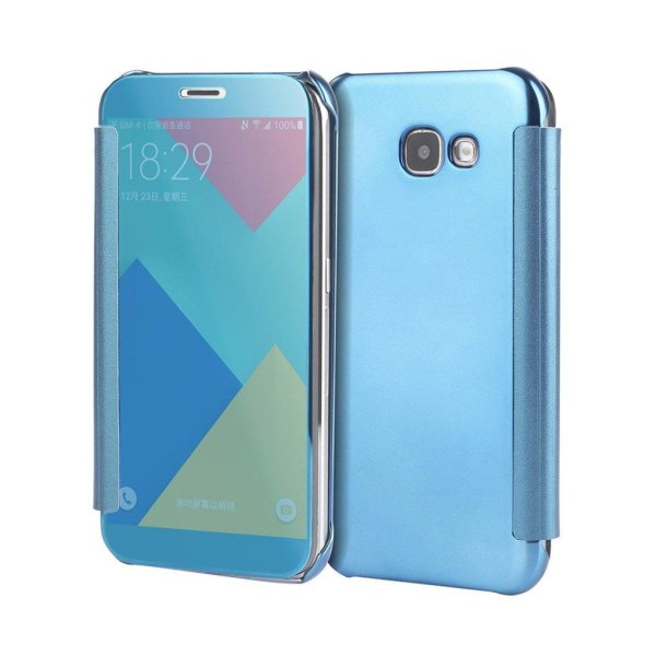 Generic Samsung Galaxy A3 (2017) Stilfuldt Læder-etui - Lyseblå Blue
