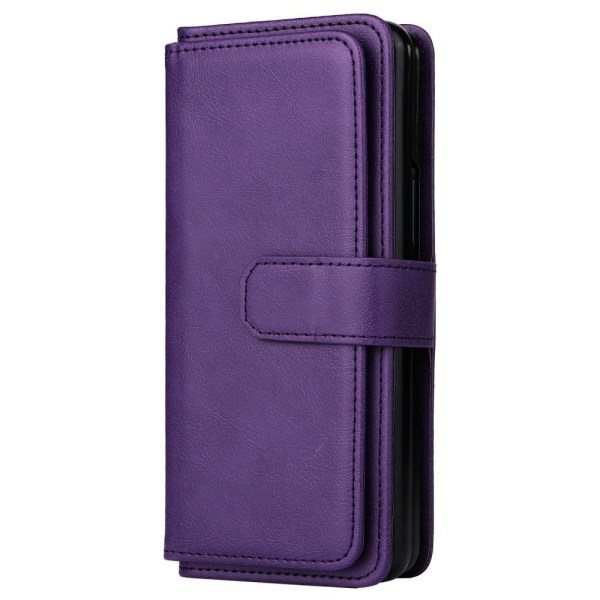 Generic 10-slot Pung Etui Til Samsung Galaxy Z Fold3 5g - Lilla Purple