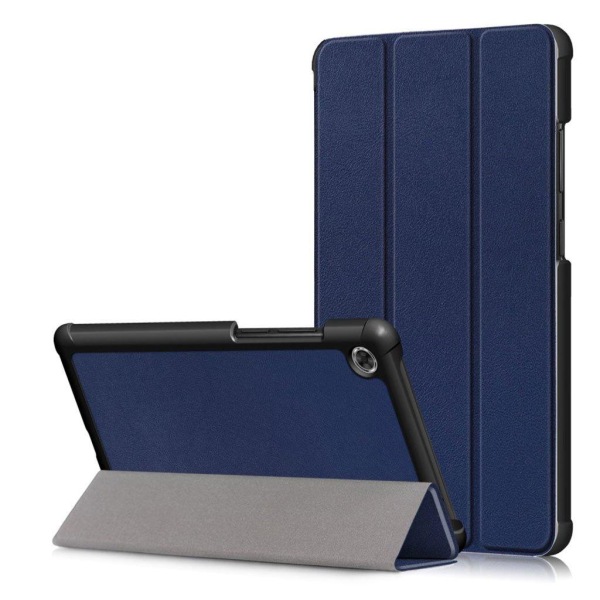Generic Lenovo Tab M7 Tre-folds Holdbar Læder Flip Etui - Blå Blue