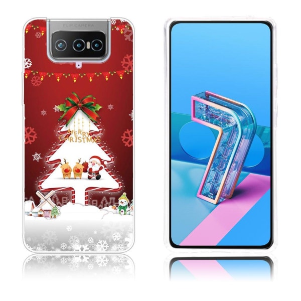 Generic Christmas Asus Zenfone 7 Pro Etui - Hvid Jul Træ White