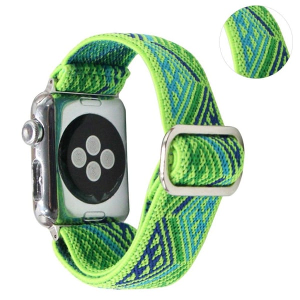 Generic Apple Watch Series 6 / 5 40mm Woven Style Pattern Band - G Green