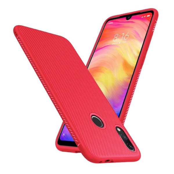 Generic Xiaomi Redmi Note 7 Jazz Series Etui - Rød Red