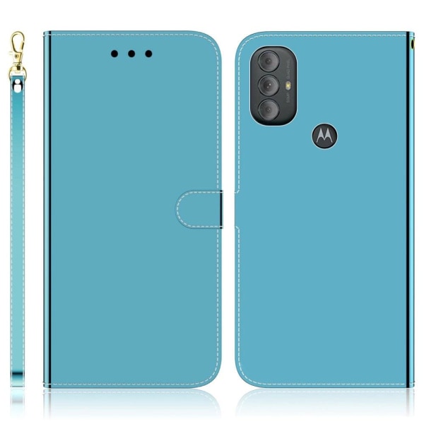 Generic Mirror Motorola Moto G Power (2022) Flip Etui - Blå Blue