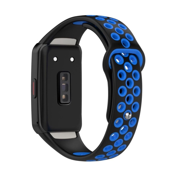 Generic Huawei Band 6 / Honor Dual Color Silicone Watch Strap - B Blue