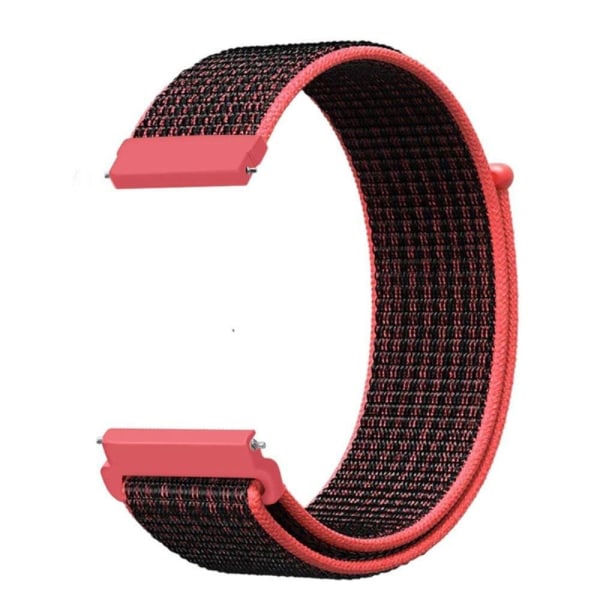 Generic Amazfit Gtr 47mm / Pace Nylon Woven Watch Strap - Black Red