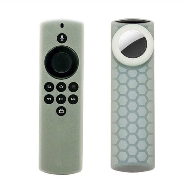 Generic 2-in-1 Amazon Fire Tv Stick Lite / Airtag Silicone Cover - Nocti Green