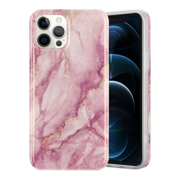 Generic Marmor Iphone 12 / Pro Etui - Pink