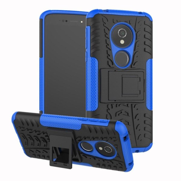 Generic Motorola Moto E5 / G6 Play Anti-slip Silicone Combo Case - Blue