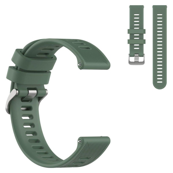 Generic 20mm Twill Texture Silicone Watch Strap For Garmin Forerunner 15 Green