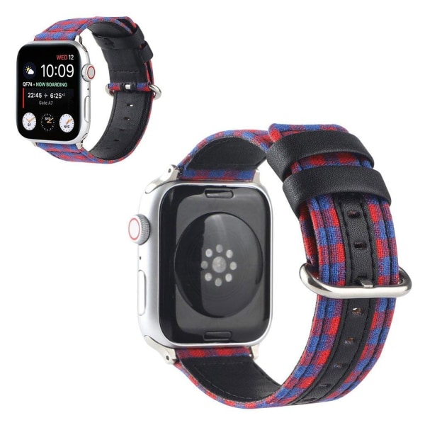 Generic Apple Watch Series 6 / 5 44mm Lattice Pattern Band - Red