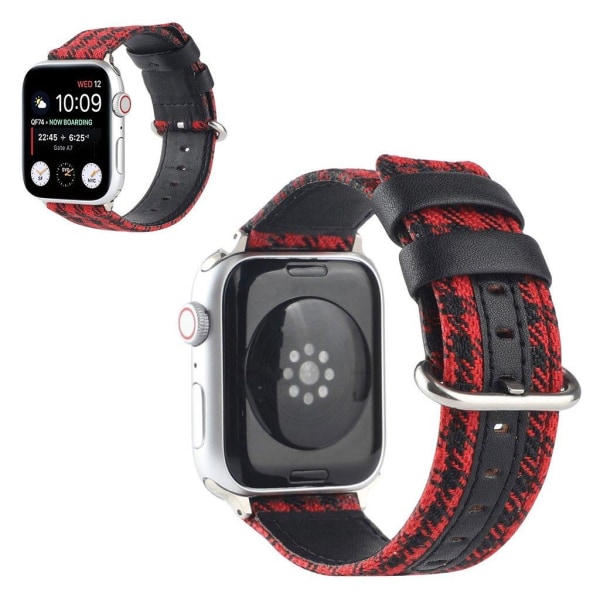 Generic Apple Watch Series 6 / 5 40mm Lattice Pattern Band - Red