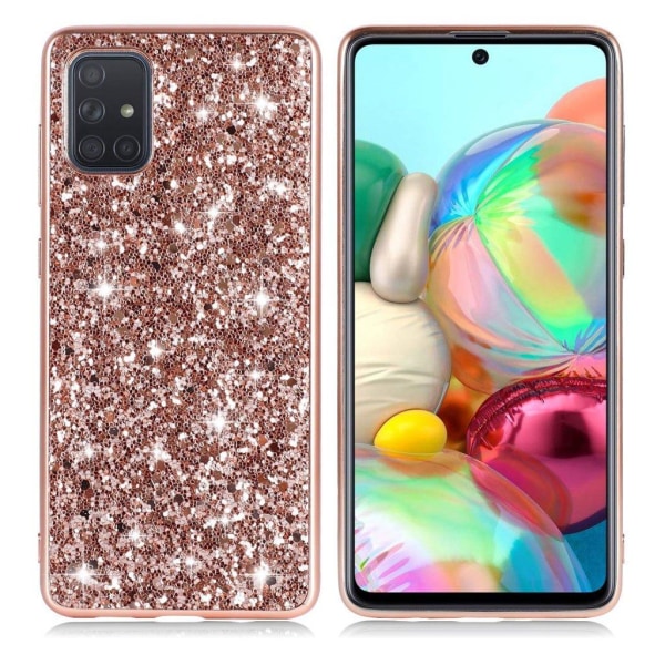 Generic Glitter Samsung Galaxy S10 Lite Cover - Rødguld Pink