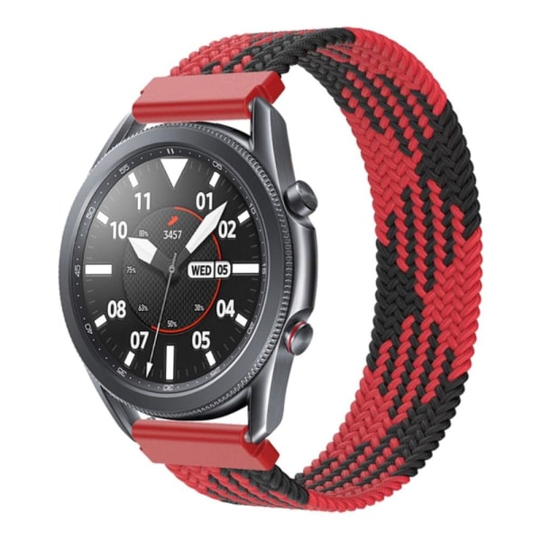 Generic Samsung Galaxy Watch 3 (45mm) Elastic Nylon Strap - Black Red