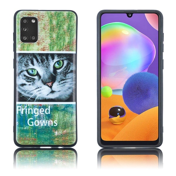Generic Imagine Samsung Galaxy A31 Etui - Kat Multicolor