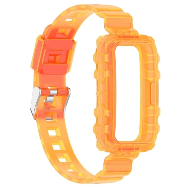 Generic Huawei Band 7 / Honor 6 Transparent Watch Strap With Cover Orange