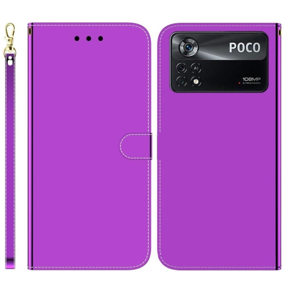 Generic Mirror Xiaomi Poco X4 Pro 5g Flip Case - Purple