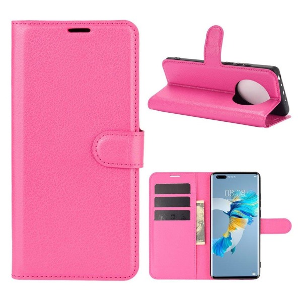 Generic Classic Huawei Mate 40 Pro Flip Etui - Rose Pink