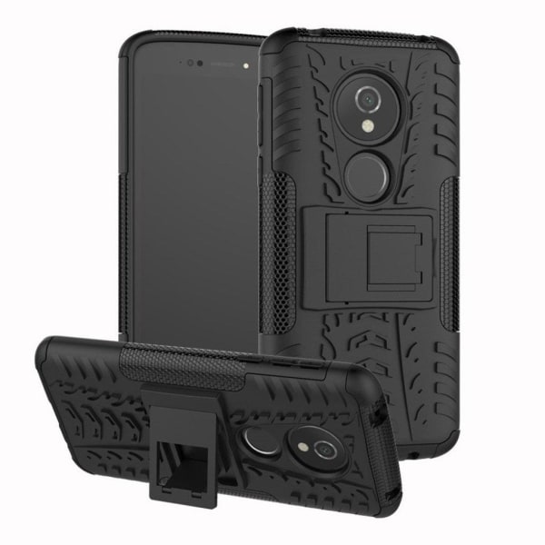 Generic Motorola Moto E5 / G6 Play Anti-slip Silicone Combo Case - Black