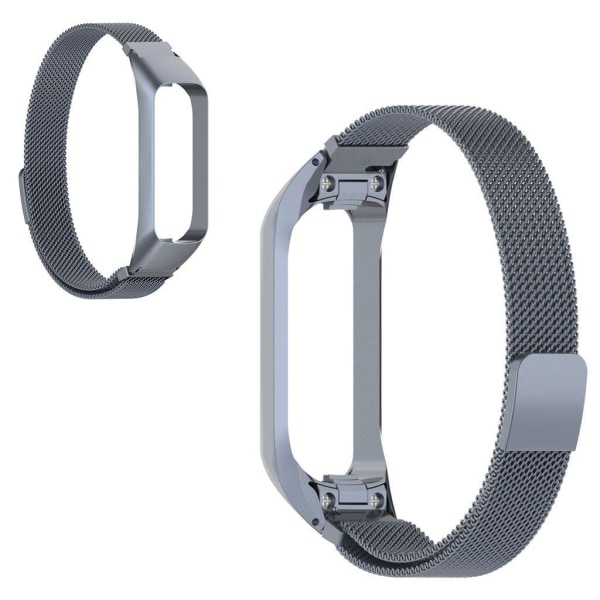 Generic Samsung Galaxy Fit 2 Stainless Steel Watch Band - Grey Silver