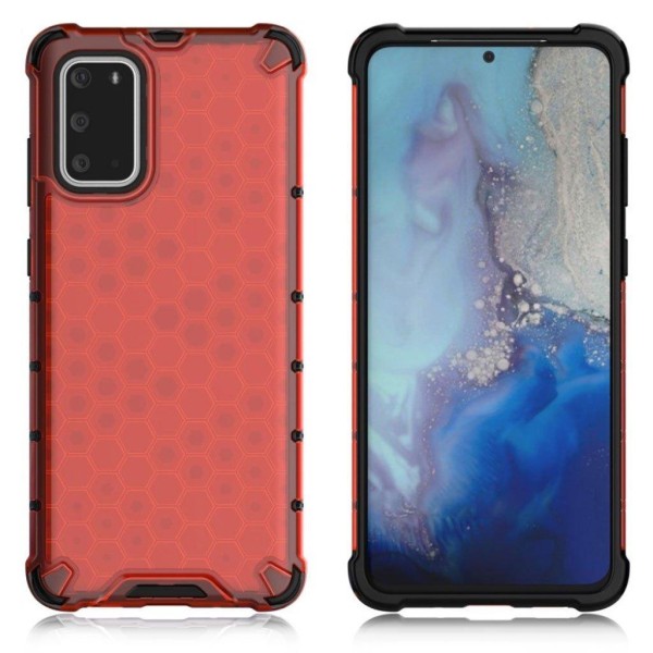 Generic Bofink Honeycomb Samsung Galaxy S20 Plus Cover - Rød Red