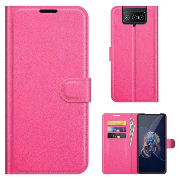 Generic Classic Asus Zenfone 8 Flip Case - Rose Pink
