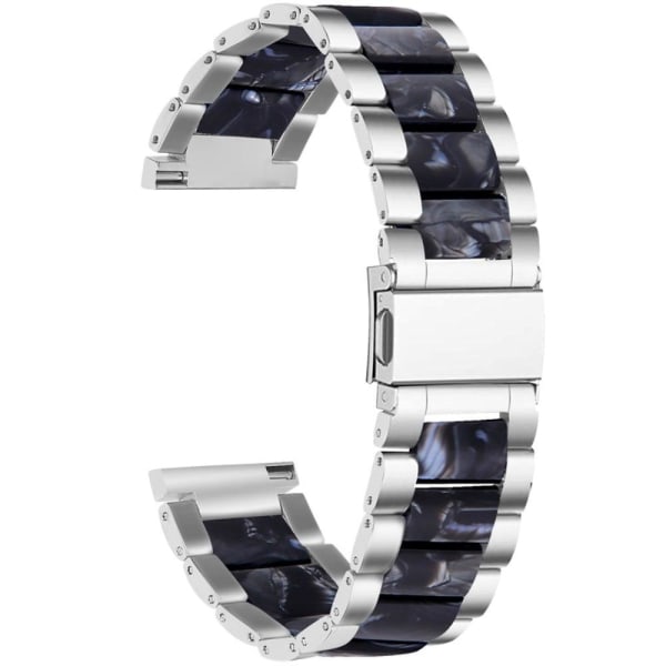 Generic Pebble 2 / Se Time Round Large Stylish Resin Watch Strap - S Black