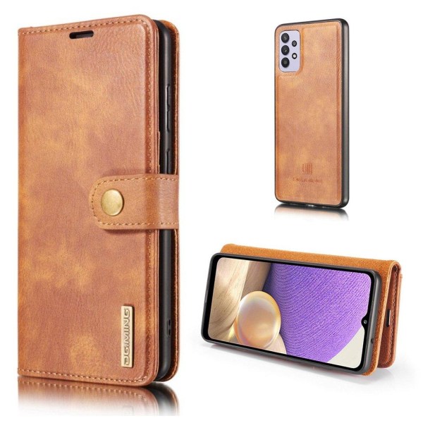 Generic Dg.ming Samsung Galaxy A32 5g 2-in-1 Wallet Case - Brun Brown