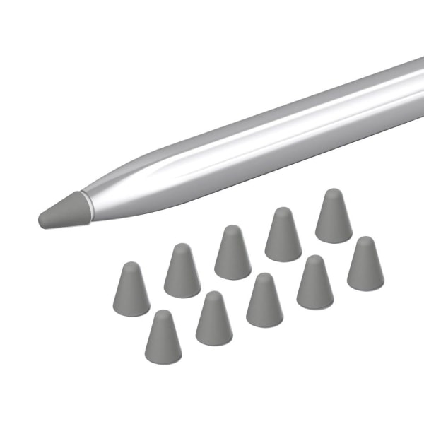 Generic 10 Pcs Huawei M-pencil (2nd) Silicone Pen Tip Cover - Grey Silver