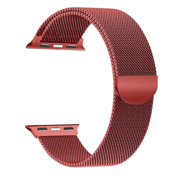 Generic Apple Watch Series 4 44mm Milanese Rustfrit Stål Urrem - Rød Red