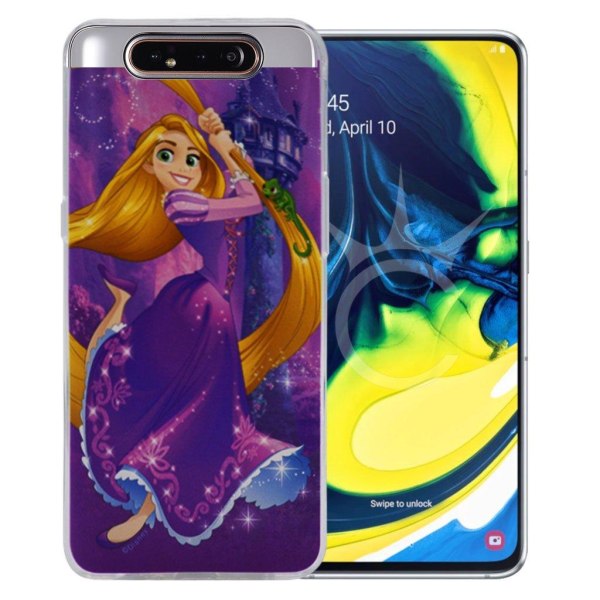 Generic Rapunzel & Pascal #03 Disney Cover For Samsung Galaxy A80 - Purp Purple