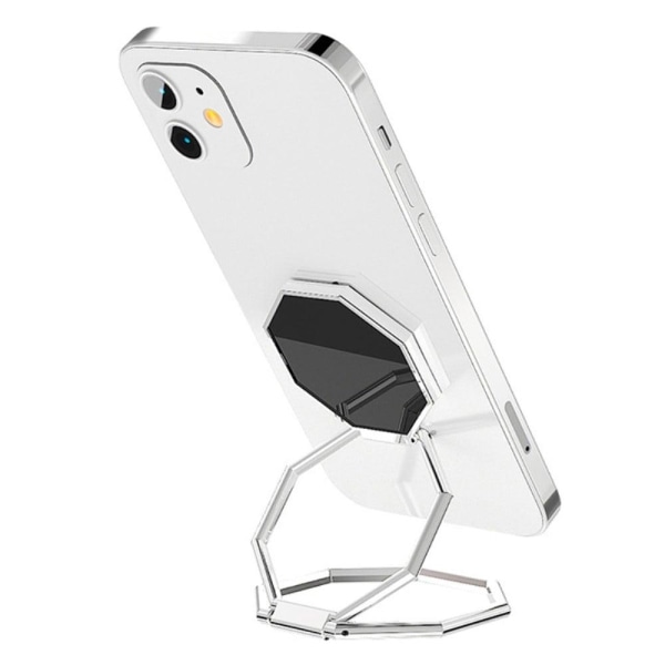 Generic Universal Foldable Magnetic Desktop Phone And Tablet Holder - Si Silver Grey