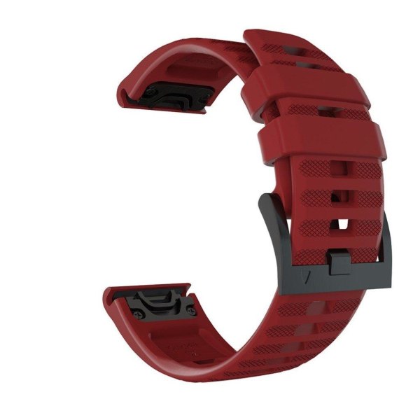 Generic Garmin Fenix 6x Pro / Silicone Watch Band - Red