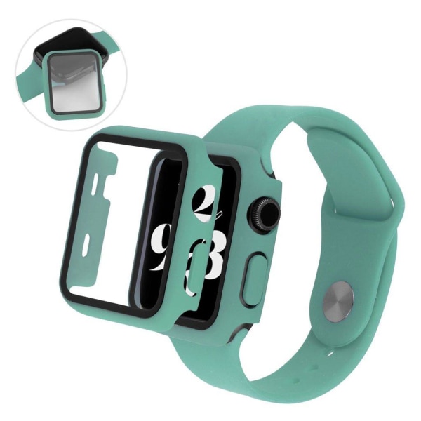 Generic Apple Watch Series 3/2/1 42mm Cover With Tempered Glass + Green