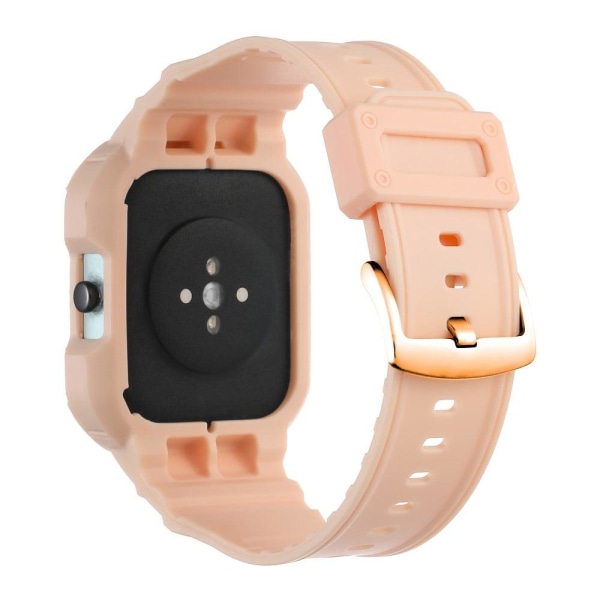 Generic Amazfit Gts 4 / 3 2 1 Silicone Watch Strap With Integrated C Pink