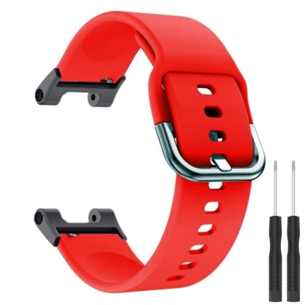 Generic Amazfit T-rex Pro / Ares Silicone Watch Strap - Red