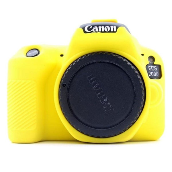 Generic Canon Eos 200d Kamera Beskyttelsesetui I Silikone Der Er Miljøve Yellow