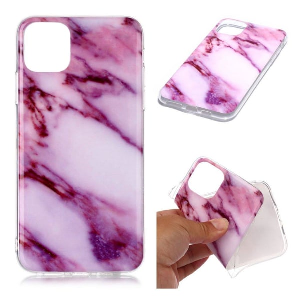Generic Marble Iphone 11 Pro Max Cover - Rose / Lilla Nuance Marmor Purple