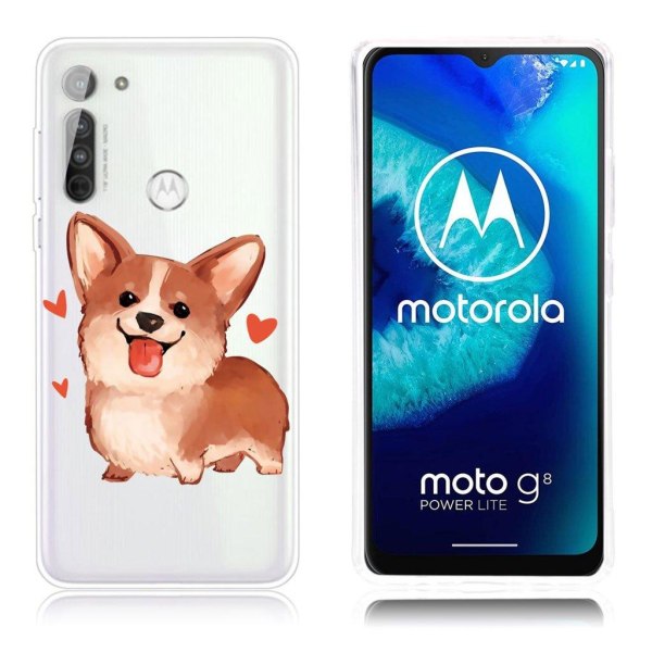 Generic Deco Motorola Moto G8 Power Lite Case - Cute Dog Brown