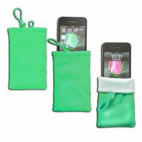 Lux-Case Färgad Tygpåse (grön) För Smartphones