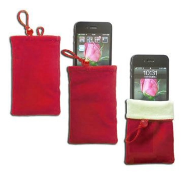 Lux-Case Färgad Tygpåse (röd) För Smartphones
