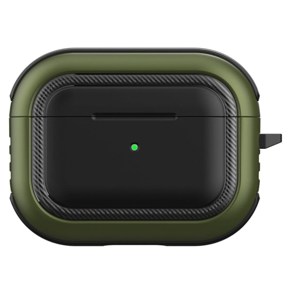 Generic Airpods Pro Charging Case With Buckle - Black / Army Green
