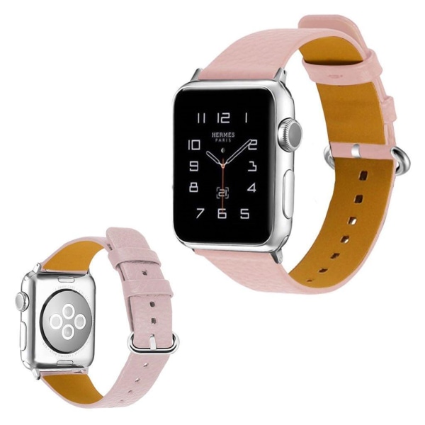 Generic Apple Watch Series 3/2/1 42mm Litchi Texture Band - Pink