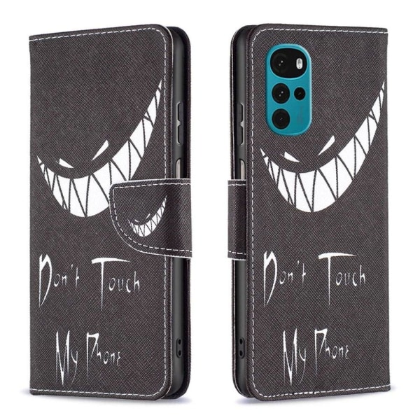 Generic Wonderland Motorola Moto G22 Flip Case - Don't Touch My Phone Black