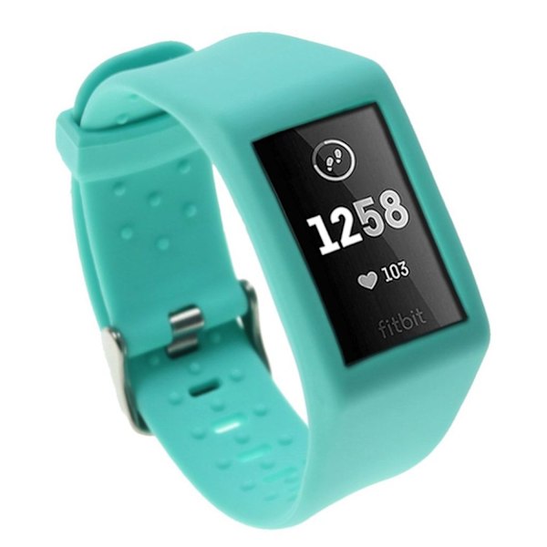 Fitbit Charge 3 Soft Silicone Watch Strap - Cyan