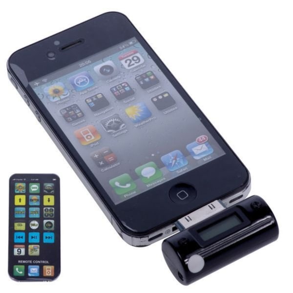 Lux-Case Fm-sändare För Iphone 3g/s/4 Och Ipod Med Fjärrkontroll