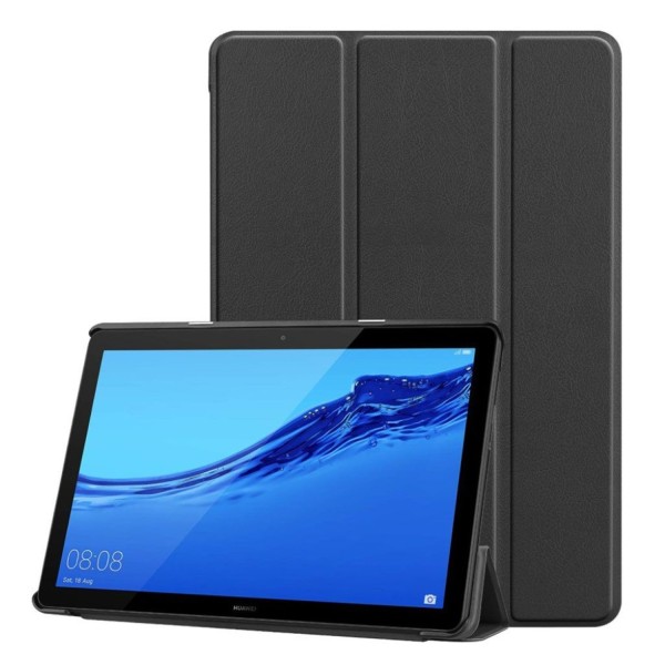Huawei Mediapad T5 Tri-fold Leather Flip Case - Black