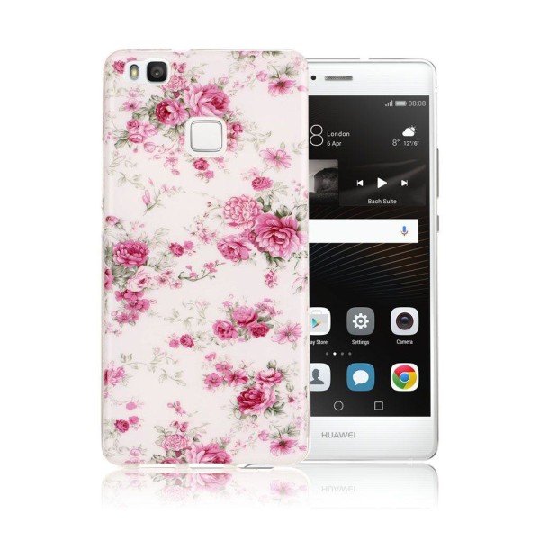 Huawei P9 Lite Mjukt Silikonskal - Levande Blommor