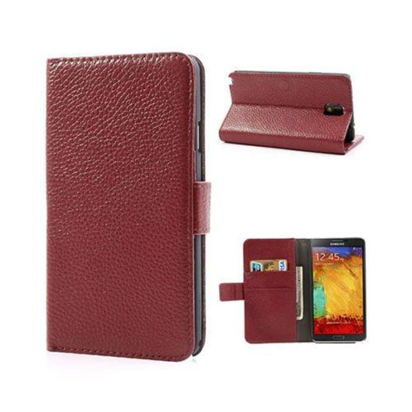 Samsung Lux-case (röd) Galaxy Note 3 Äkta Läderfodral
